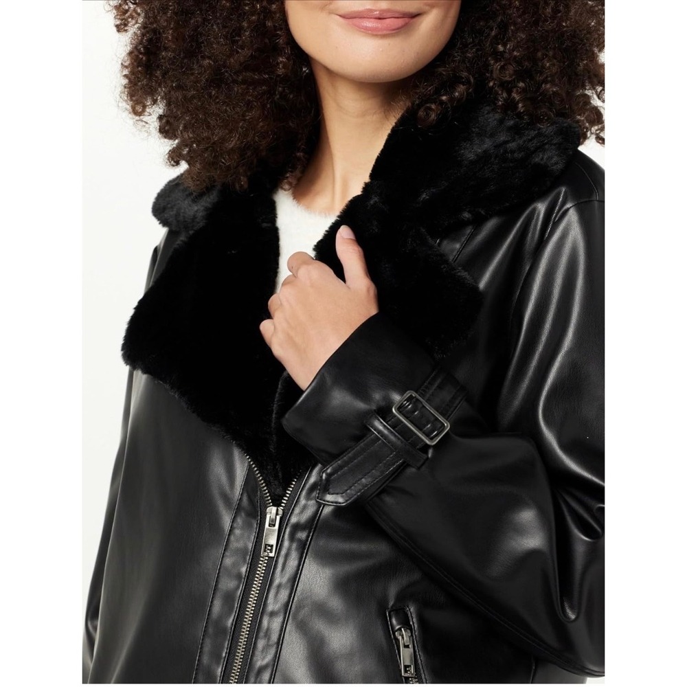 NWT The Drop Cavalla Vegan Leather Moto Jacket / MSRP $129 / Size Medium / NEW - Picture 2 of 7